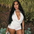 thumbnail image 3 of Outfits for Women Clubwear Stretchy Backless See Through 2 Piece Outfits for Women Going Out White S, 3 of 7