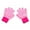 Pink, variant on Krdevn Children Kids Magic Winter Gloves Colorblock Full Finger Warm Knitted Gloves