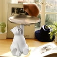 thumbnail image 3 of Bandeja de almacenamiento de Estatua de oso blanco accesorio decorativo nórdico Wdftyju para guardar estatuillas mesa de sala de estar soporte para aperitivos y llaves decoración artístic, 3 of 6