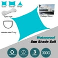 thumbnail image 2 of Lehood 300D Oxford Waterproof Rectangle Turquoise Sun Shade Sail | UV-Resistant Custom Sizes | Includes 4x5ft Ropes | Heavy-Duty Backyard, Camping, Pool Canopy, 2 of 7