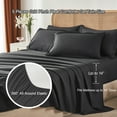 thumbnail image 4 of Davulos 5 Piece Full Comforter Set ,Black Bed in a Bag Soft Microfiber Complete Bed Set for Women Teen ,Grid Pinch Pleat Bedding Set for All Season, 4 of 8