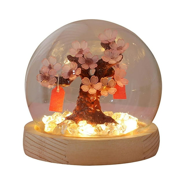 Lámpara de noche floral DIY, luz nocturna, adornos de escritorio, luz decorativa floral para el hogar Arbol de Sakura