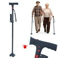 thumbnail image 6 of OEFNTAC Aluminum Alloy Alarm with Handle Elderly Walking Aid Retractable and Foldable Rotating with LED Light Four Legged Cane, 6 of 7