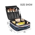 thumbnail image 3 of FORMRS Travel Makeup Bag Large Capacity Train Case Cosmetic Organizer with Adjustable Dividers, Ocean Waves, 3 of 8