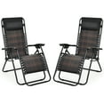 thumbnail image 1 of Costway 2PCS Patio Rattan Zero Gravity Lounge Chair Folding Recliner Headrest Mix Brown, 1 of 9