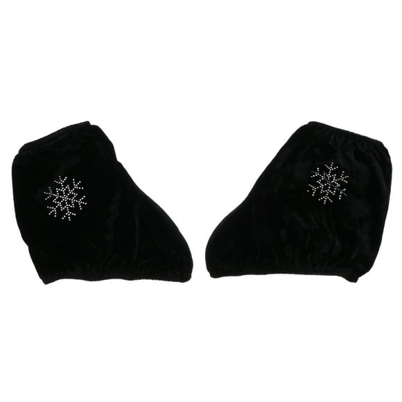 1 par de fundas elásticas para botas de patinaje sobre hielo con flocado
