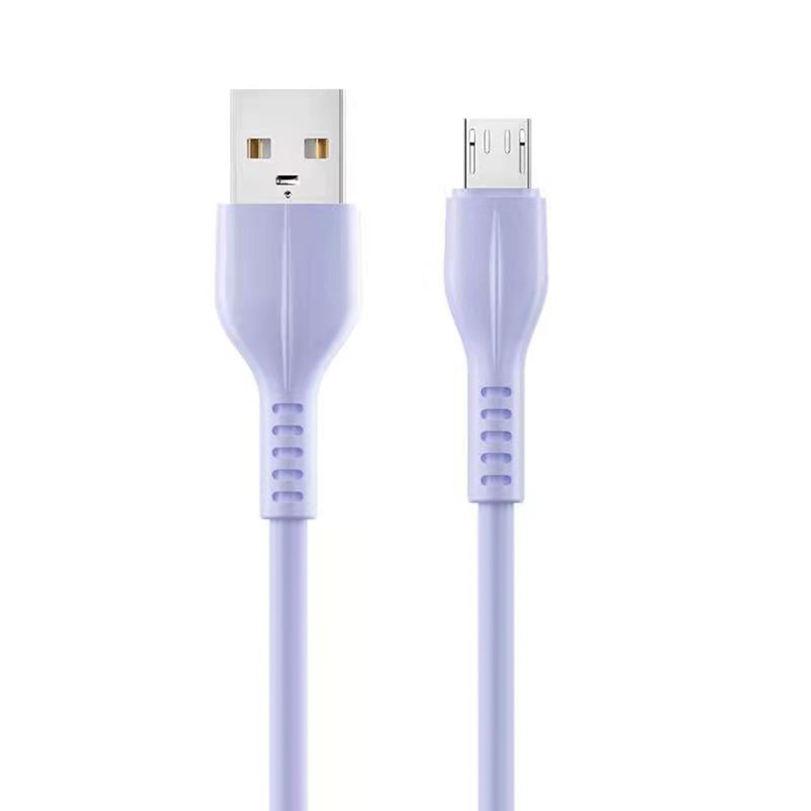 Charging Cable Round USB Data Cable Can Be Charged and Data Transmission Synchronous Fast Charging Cable-Blue Wooden Board Background 