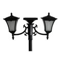 thumbnail image 4 of Sun-Ray Vittoria Two Head Solar Lamp Post and Planter in Black, 4 of 5