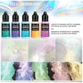 thumbnail image 5 of Iridescent Alcohol Ink Resin Pigment - 5 Holographic Mythical Colors Concentrated Chameleon Alcohol Ink, Concentrated Epoxy Resin Colour Dye Petri Dish, Coaster, Painting, Tumbler Cup Making15ml, 5 of 9