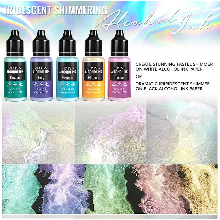 Iridescent Alcohol Ink Resin Pigment - 5 Holographic Mythical