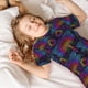 thumbnail image 5 of Balery Indian Mandalas Dragonfly Conjunto de Pijama Infantil de Manga Corta con Estampado – Ropa de Dormir de Algodón Suave-Large, 5 of 6