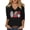 b-2, variant on Women's V-Neck Merry Christmas T-Shirt Winter 3/4 Sleeve Merry And Bright Christmas Tree Snowflake Snowman Graphic Tees Tops Small