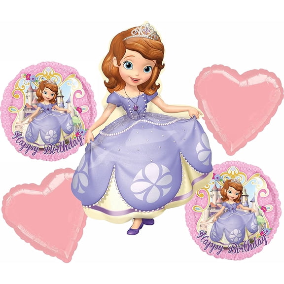 Mayflower Products Sofia The First Balloon Bouquet (Each) - Party Supplies