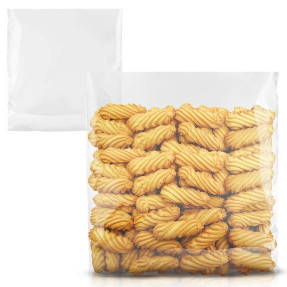 Pack of 500 Flat Poly Bags, Clear 12 x 12. Ultra Thick Open Top Bags 12x12. Thickness 6 mil. Plastic Bags for Storing and Transporting. Ideal for Industrial, Food Service and Health Needs.