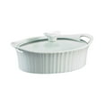 thumbnail image 1 of Corningware French White 1.5 Qt (1.4 l) Oval Casserole with Glass Cover with Quiet-Close Lid, 1 of 3