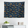 thumbnail image 1 of Under The Sea Tapestry, Underwater Image of a Turtles and Fish Swimming in The Sea, Fabric Wall Hanging Decor for Bedroom Living Room Dorm, 2 Sizes, Dark Turquoise Turquoise, by Ambesonne, 1 of 1