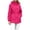 Hot Pink 17, variant on Karymi Rain Jacket Women Solid Drawstring Waist Hooded Jacket, Long Sleeve Elastic Cuff Snap Button Front Outdoor Mid-Length Coat with Slant Pockets Jackets for Women