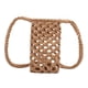 thumbnail image 2 of Bolso Tejido de Bolso de Playa Bolso para Teléfono Tejido a Mano para Mujer Bolso de Mano de Punto Portátil Bolso de Hombro de Par Marrón Fernando Bolsas para teléfono, 2 of 8