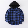 thumbnail image 2 of YIWULA Boy Button Down Shirt Kid Flannel Shirt Toddler Buffalo Plaid Shirt Boys Long Sleeve Father Son Shirt(18-24 Months,Blue), 2 of 7