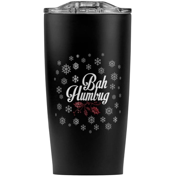Bah Humbug Christmas Funny Stainless Steel 20 oz Travel Tumbler, Vacuum Insulated & Double Wall with Leakproof Sliding Lid | Great for Coffee/Hot Drinks and Cold Beverages