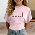 thumbnail image 1 of T-shirt à Col Rond pour Filles, T-Shirts Graphiques, T-Shirts pour Garçons, Hauts pour Filles 5-6 Ans, 1 of 5