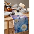 thumbnail image 6 of Purple Summer Dragonfly Table Runner 72 Inches, Spring Floral Watercolor Bed Runner Dresser Scarves Tabletop for Indoor Outdoor Parties/Ceremony/Banquet, 14" x 72", 6 of 8