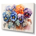 thumbnail image 2 of Designart "Medley Of Vibrant And Colorful Pansies" Pansies Wall Decor, 2 of 7