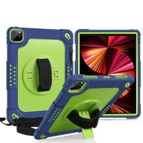 SOATUTO for iPad Air 6 5 4 10.9 2024 2022 2020 iPad Pro 11 Case 2022 with Handle 360° Kickstand Protective Armmor Case for iPad Pro 11 inch, iPad Air 6th 5th 4th Gen 10.9 Navy Green