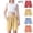 A Yellow, variant on ITSAME Kids Girls Active Shorts, Cotton Linen Breathable Comfortable Drawstring Summer Casual Lightweight Shorts 4-Piece Yellow 3T