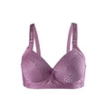 thumbnail image 2 of INSPIRE CHICWomen Comfortable Soft Stretchy Basic Full Coverage Wirefree Non-Wired Everyday Bra 3 Pcs Plum-Full Printed 38/85 Fit 34A 34B, 2 of 7