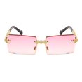 thumbnail image 4 of BELOVING Trendy Stylish Womens Rimless Sunglasses UV400 Protection Driving Travelling Gradient pink, 4 of 7