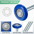 thumbnail image 2 of Uxcell Rouleaux de Porte de Garage en Nylon Lot de 2, Roues de Porte de Garage 1.8 Pouces Tige 4.3 Pouces, 6200zz pour Portes de Garage, Bleu, 2 of 6