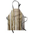 thumbnail image 1 of Marble Apron Onyx Marble Rock Themed Vertical Lines and Blurry Stripes in Earth Color Print, Unisex Kitchen Bib Apron with Adjustable Neck for Cooking Baking Gardening, Mustard Brown, by Ambesonne, 1 of 3