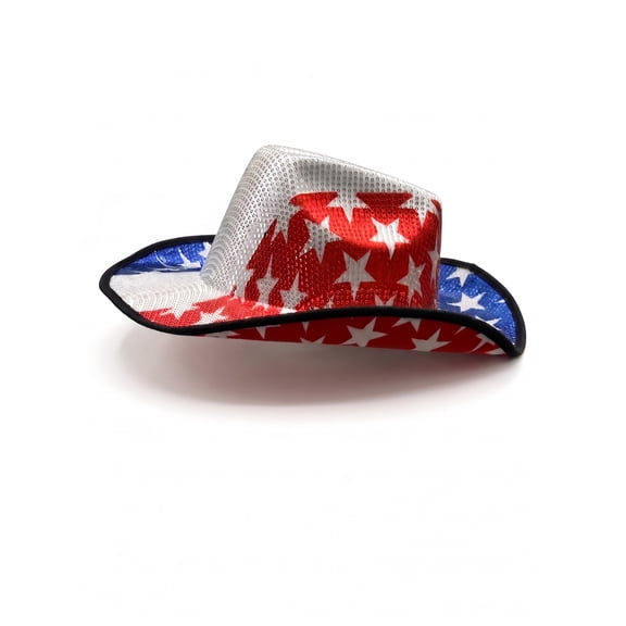 Sequin Light Up Cowboy Hat, Patriotic by Way to Celebrate