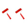thumbnail image 4 of Wweixi Delicate Embossed Pattern Painting Roller with Plastic Handle Add Touch of Sophistication to Living Space Red Type A 2Set, 4 of 6