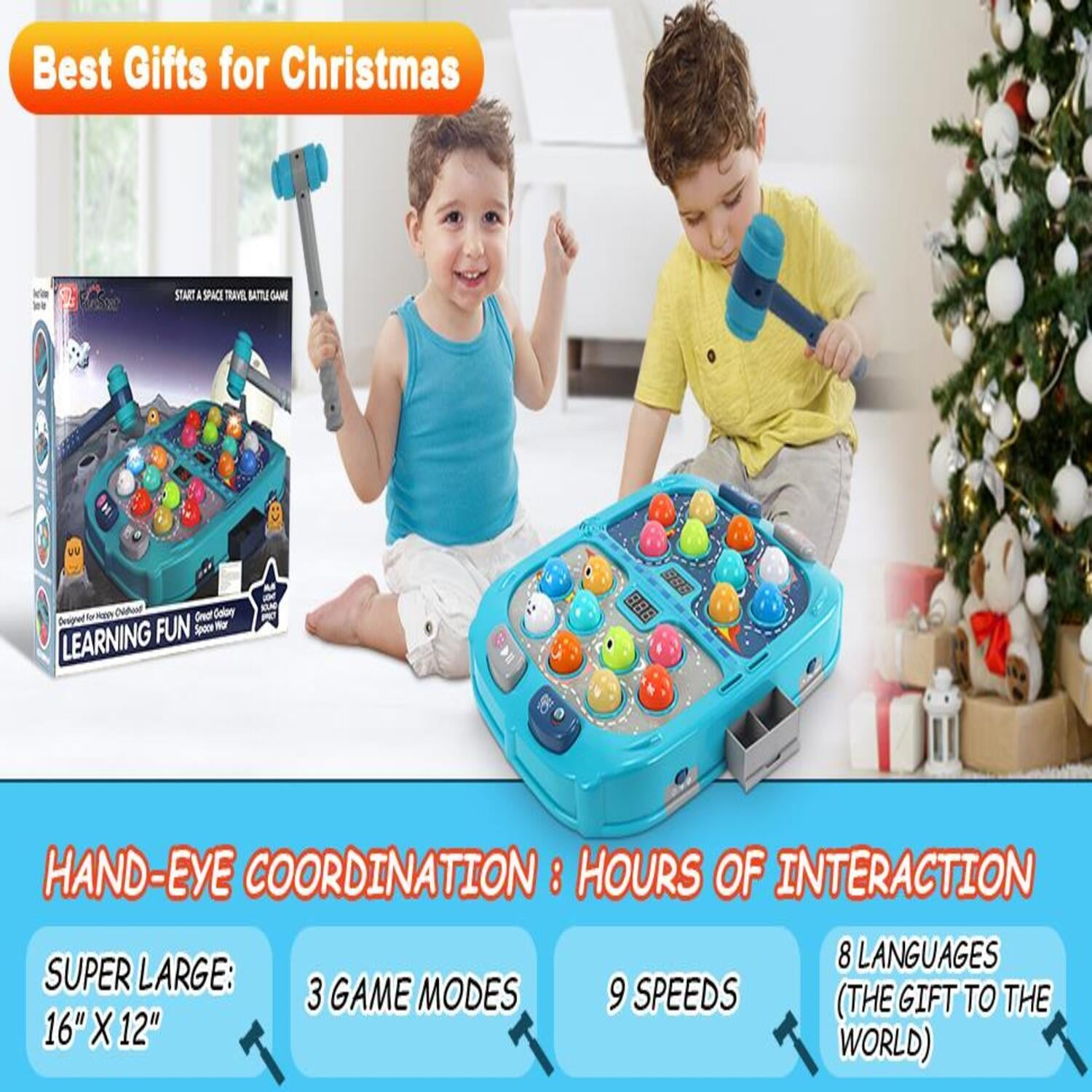 Whack A Mole Game,Toys for 3-12 Year Old Boys and Girls, Whack A Mole Game  for Toddlers, Pounding Gifts for 3 4 5 6 7 8+ Kids, Interactive Educational  Toys with Sound