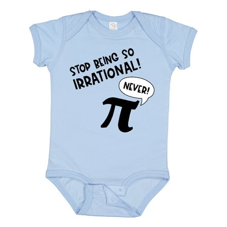 

Inktastic Stop Being So Irrational- Funny Pi Day Symbol Gift Baby Boy or Baby Girl Bodysuit