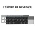 thumbnail image 2 of TFixol Portable Wireless BT Keyboard Foldable BT Keyboard with Touchpad Built-in Lithium Battery for Windows/Android/iOS Silver, 2 of 7