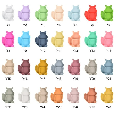 

Homeex Baby Food Supplement Silicone Tableware Set Squirrel water cup Y5