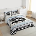 thumbnail image 3 of Castle Fairy Animal Deer Full Size Comforter Sets 3-Piece for Children Teens Adults,Vintage Lodge Cabin Bedding Comforter Set,Woodland Wildlife Lightweight Bedding Sets,Microfiber Bedroom Decor, 3 of 8