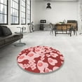 thumbnail image 3 of Ahgly Company Indoor Rectangle Patterned Deep Rose Pink Area Rugs, 2' x 3', 3 of 6