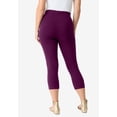 thumbnail image 2 of Roaman's Women's Plus Size Petite Plus Size Essential Stretch Capri Legging, 2 of 6