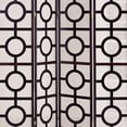 thumbnail image 3 of Benzara BM205807 Circular Motif Wooden 4 Panel Room Divider with Jute Inlays, White & Brown, 3 of 5