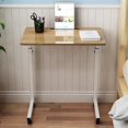 thumbnail image 1 of SOGES Adjustable Movable Laptop Computer Desk for Bed Sofa Small Space Oak, 1 of 5