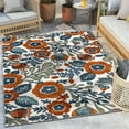 thumbnail image 1 of Well Woven Muriel Ivory Floral Indoor/Outdoor High-Low Pile Area Rug 6'7" x 9'6", 1 of 10