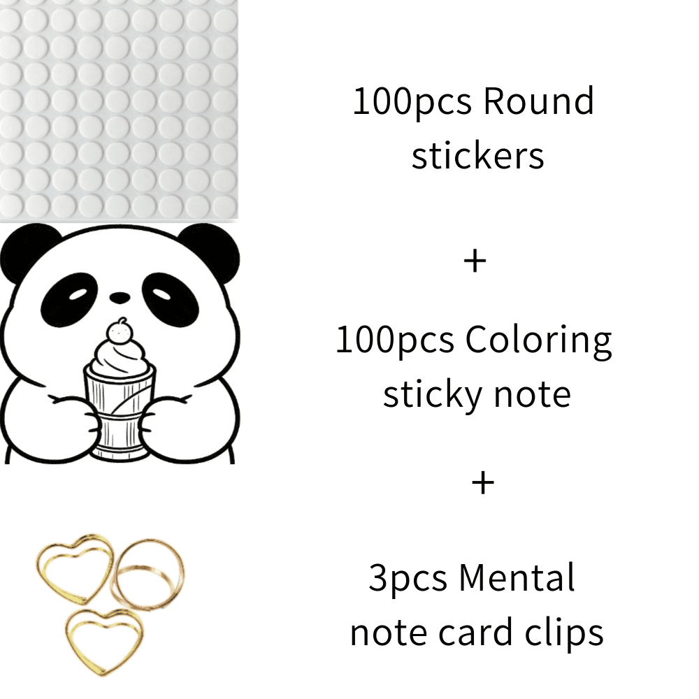 100 Pcs Double-Sided Coloring Sticky Notes: Original Unique Patterns, One Side Coloring One Side Writing