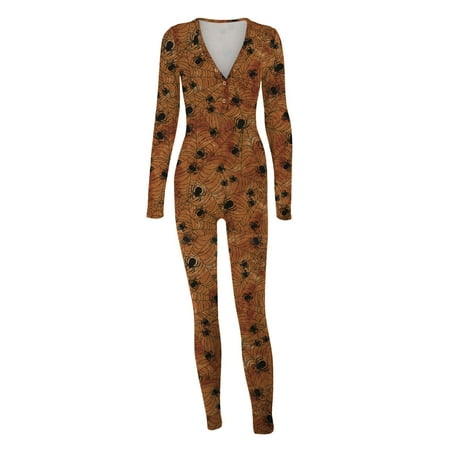 

Women Exotic Lingerie Button Printed Jumpsuit Girl Couples Spring Summer Casual Club Party Vacation Sleepwear Nightwear Gifts To Lovers
