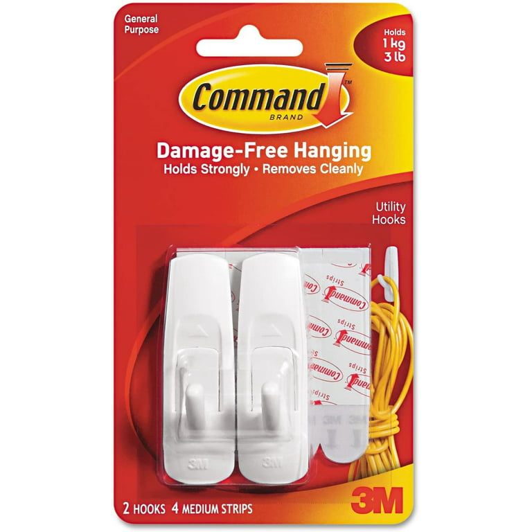 Command Strips 17003-VP-3PK Large Command Utility Hooks With