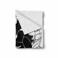 thumbnail image 2 of Human Heart Soft Flannel Fleece Throw Blanket, Flourish Follow Your Heart Words on Organ with Outline Flowers, Cozy Plush for Indoor and Outdoor Use, 50" x 60", Charcoal Grey and White, by Ambesonne, 2 of 6