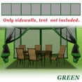 thumbnail image 2 of Sunny 10'Lx6.4'W Replacement Mosquito Netting for 10'x10' Folding Gezebo (Mesh Sidewalls ONLY), w/Zipper, 4 Pack (Green), 2 of 9